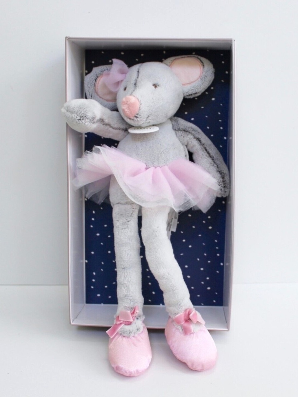 Mon DouDou et Compagnie Paris Ballerina Mouse Plush Lovey 12" NWT - Picture 5 of 5